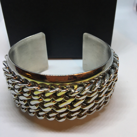 Natori Bold XL Stailess Curb Cuff Bracelet - Picture 1 of 4